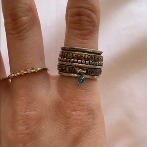 Lucky Brand peace ☮️ love ❤️ luck 🍀  ring